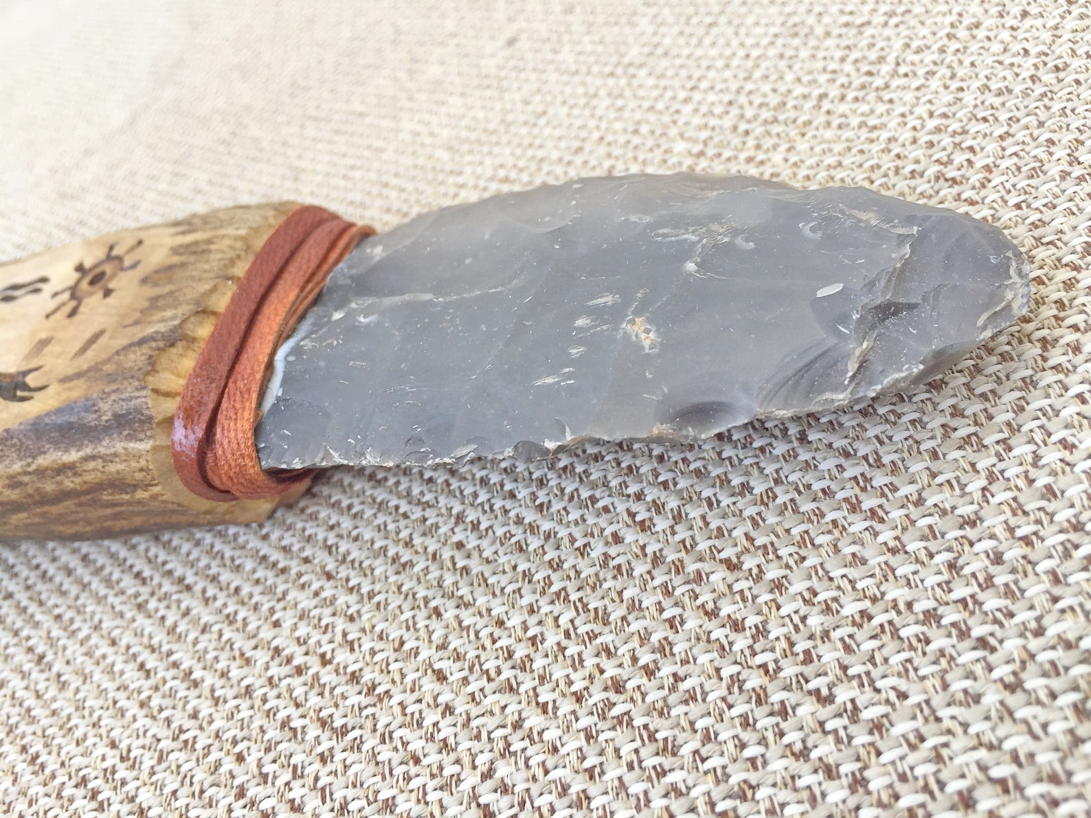 Antique flint knife flint original glued handle antique Etsy
