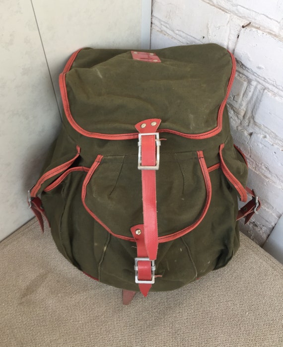 Vintage backpack, Canvas, Old backpack, Hiking, Ca