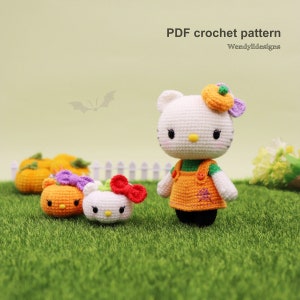 Kitty pumpkin - Amigurumi/Crochet Doll Pattern - English - PDF - 凯蒂南瓜英文图解