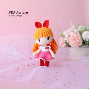 Blossom - The Powerpuff Girls - Amigurumi/Crochet Pattern - English - PDF - 花花英文图解