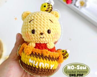L'orsetto Winnie the Pooh - Schema Amigurumi/Uncinetto - Inglese - PDF