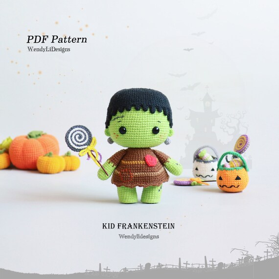 Kid Frankenstein Amigurumi Crochet Pattern English Etsy