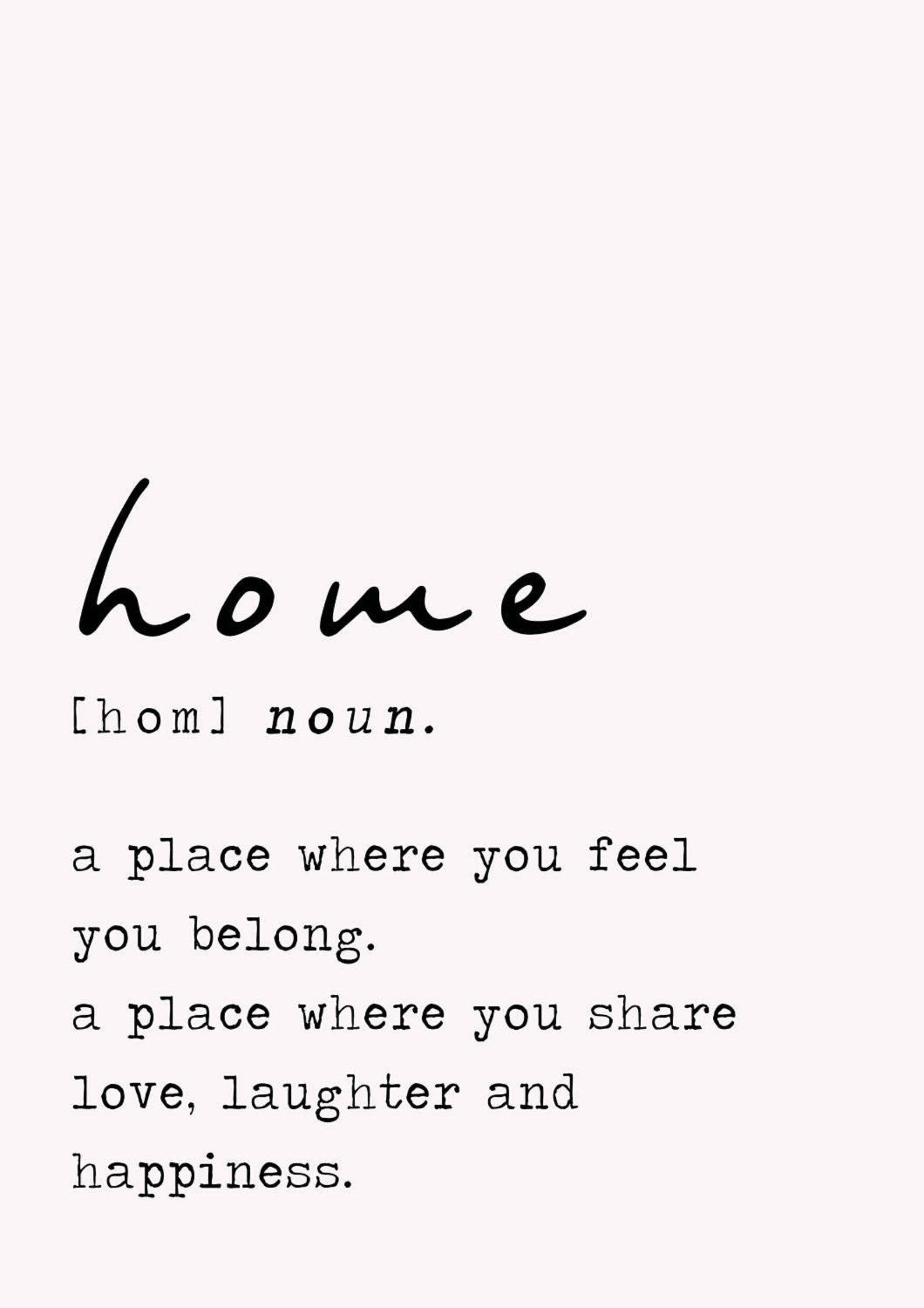 Home definition print Etsy