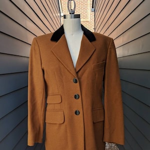 Vintage Escada wool Blazer jacket // Vintage Blazer Jacket // Vintage Escada Jacket // Camel Jacket
