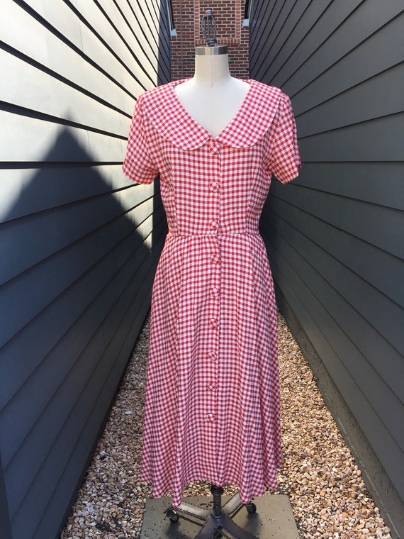 vintage gingham dress