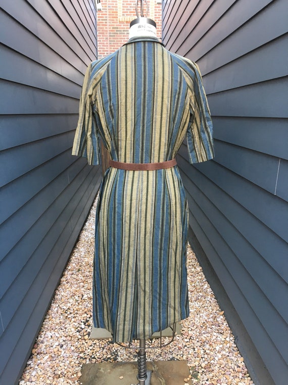 Vintage 1960s Striped Shirt Dress with belt // 19… - image 6