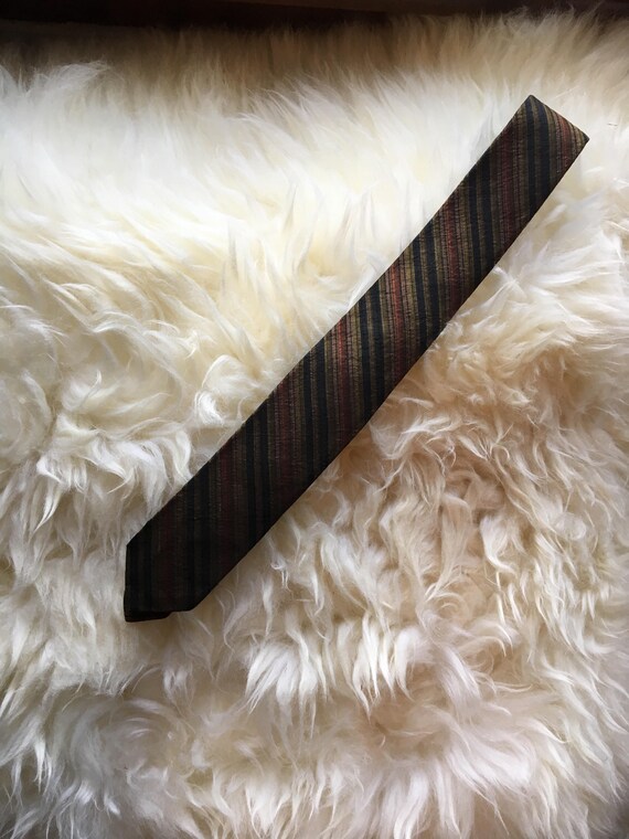 1970s thin silk tie // vintage silk tie // Beau Br