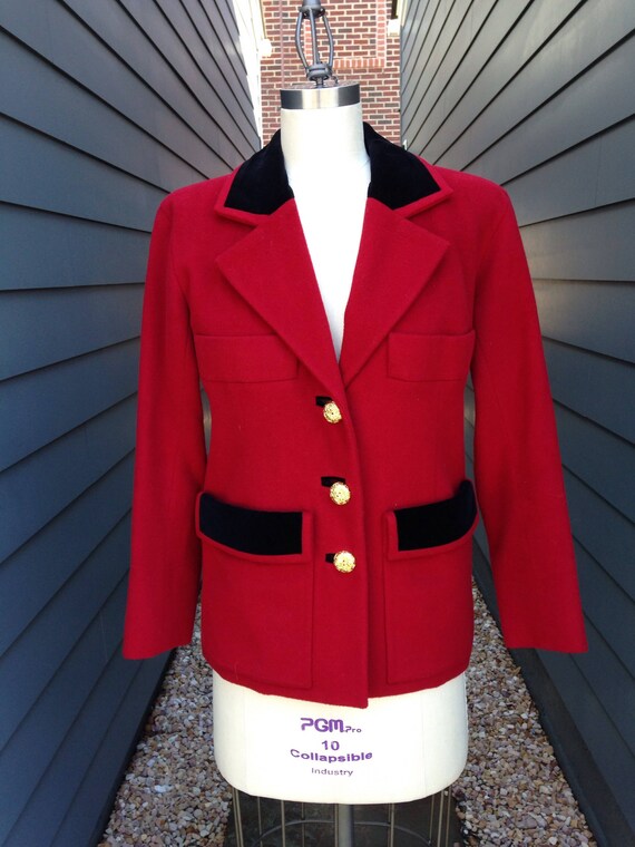 vintage red blazer