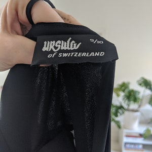 1970s Ursala of Switzerland Jumpsuit // 1970s jumpsuit // Vintage black jumpsuit // pleated sleeves image 9