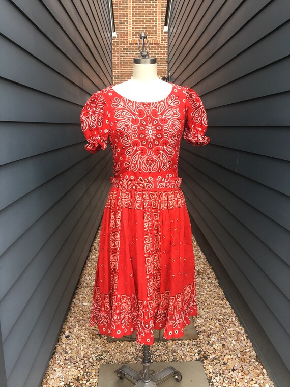 1970s bandana two piece set // Vintage two piece s