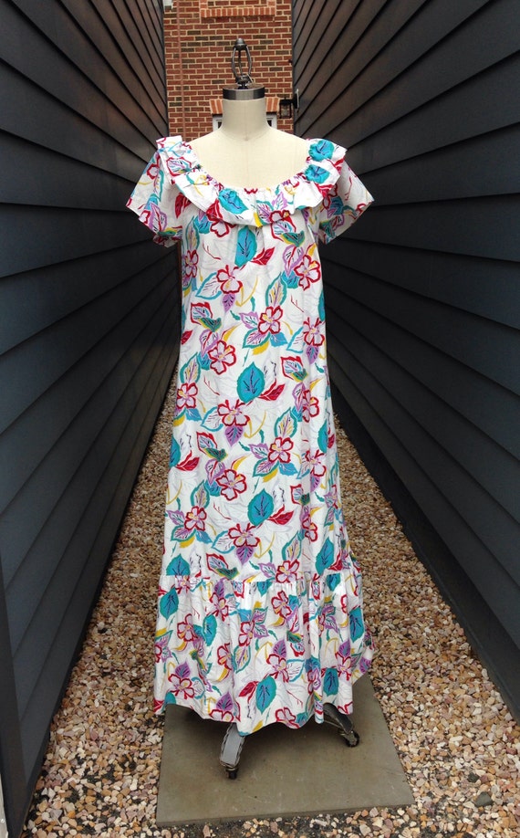 1970s Hawaiian Dress // 1970s Dress // Vintage Haw