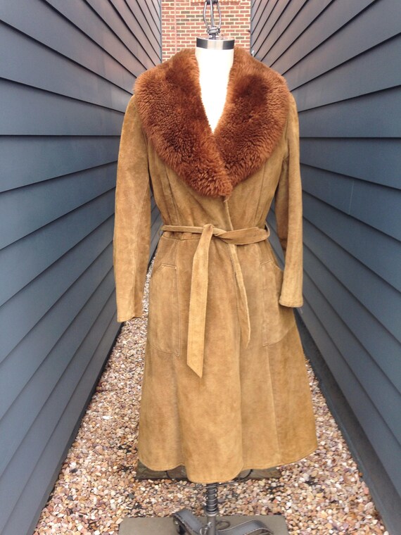 SALE 1970s Shearling Leather Jacket // Vintage She