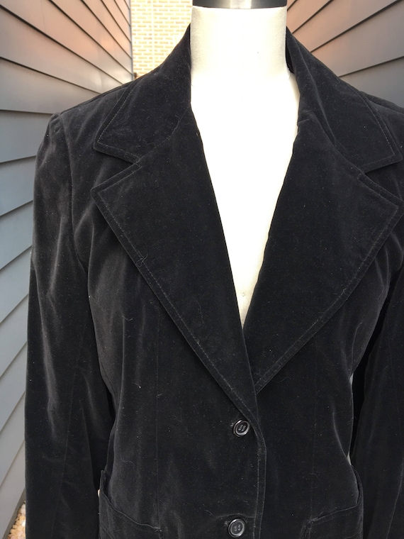Vintage Velvet Jacket // Velvet Blazer Jacket // … - image 2