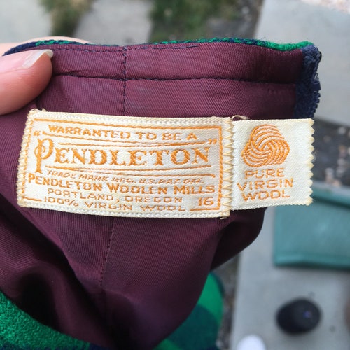 Vintage Pendleton Wool shops Two-piece Set // Vintage Pendleton Wool Dress // Wool Pendleton Jacket