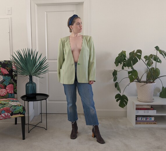 1980s Ungaro Paris Striped Blazer // Vintage Ungar