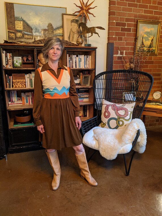 1970s Suzy Perette by Victor Costa Dress // 1970s