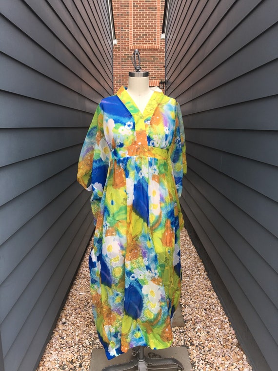 1970s Caftan // Vintage Sheer Caftan // Vintage Ca