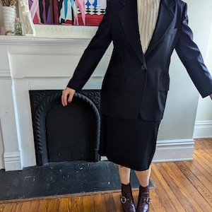 Fato ESCADA Vintage | ESCADA Margaretha Ley Navy Suit | Terno Marinha
