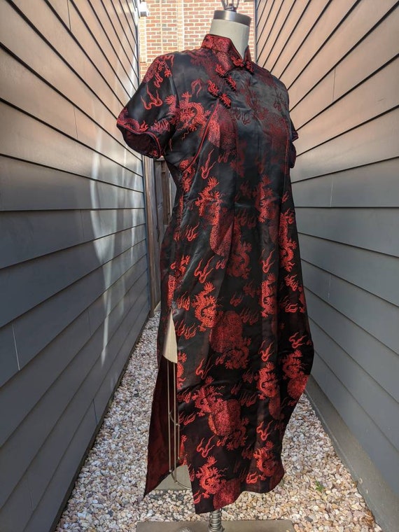 Vintage Chinoiserie Dragon Tunic Dress // Vintage