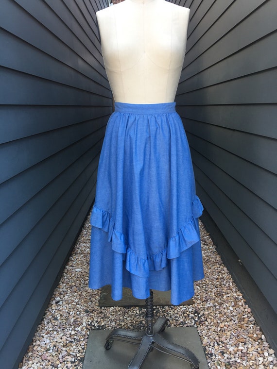 Vintage Prairie Chambray Skirt