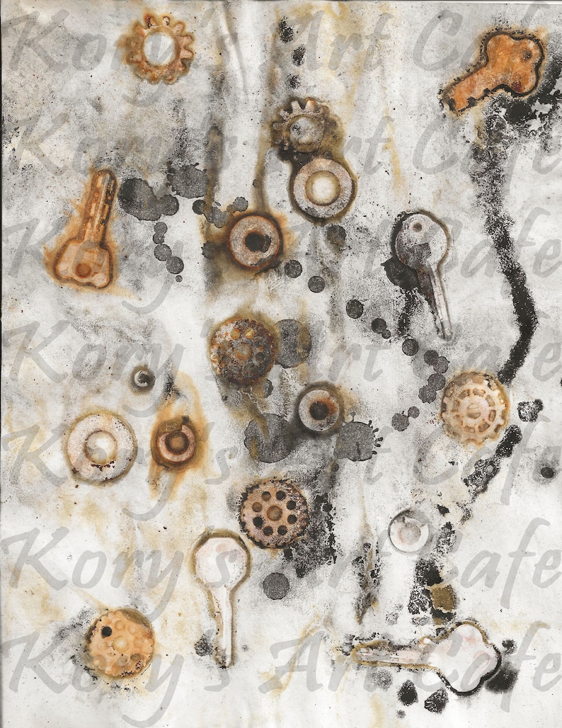 Rusted Grunge Digital Paper Kit 14 - 8.5 x 11" Pages. Instant Download 2 Zip Files JPEG FORMAT image 4