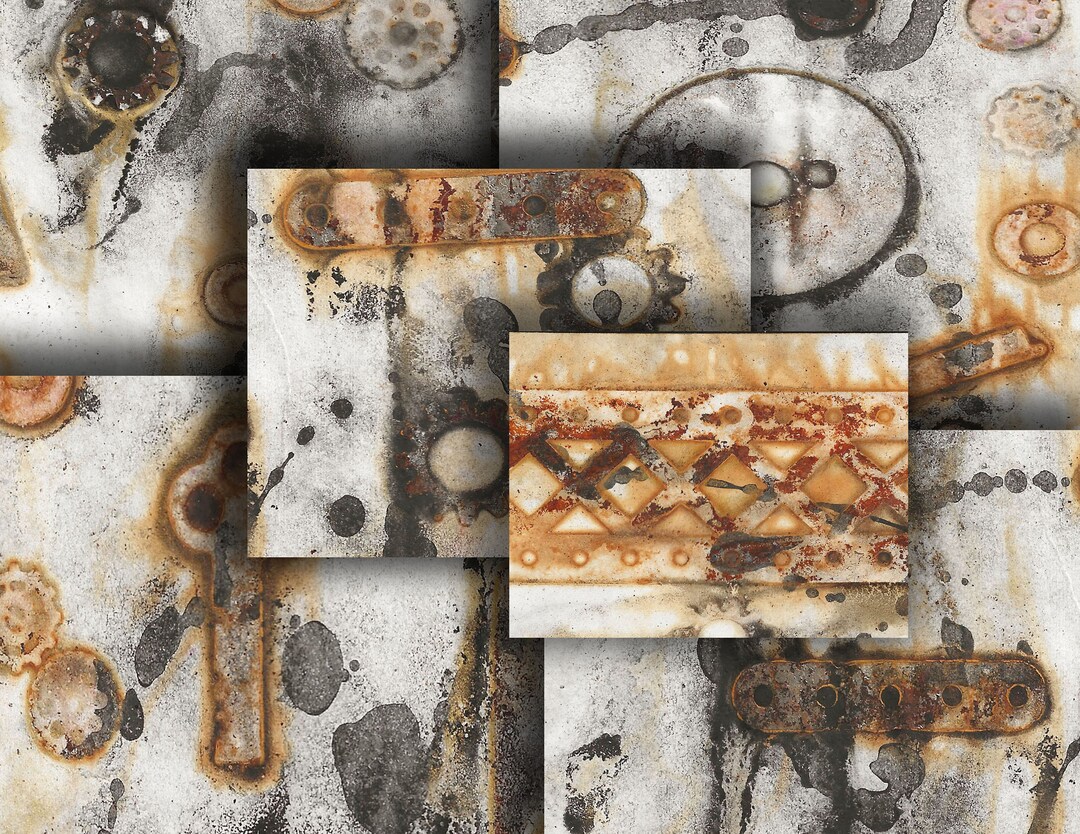 Rusted Grunge Digital Paper Kit 14 - 8.5 X 11