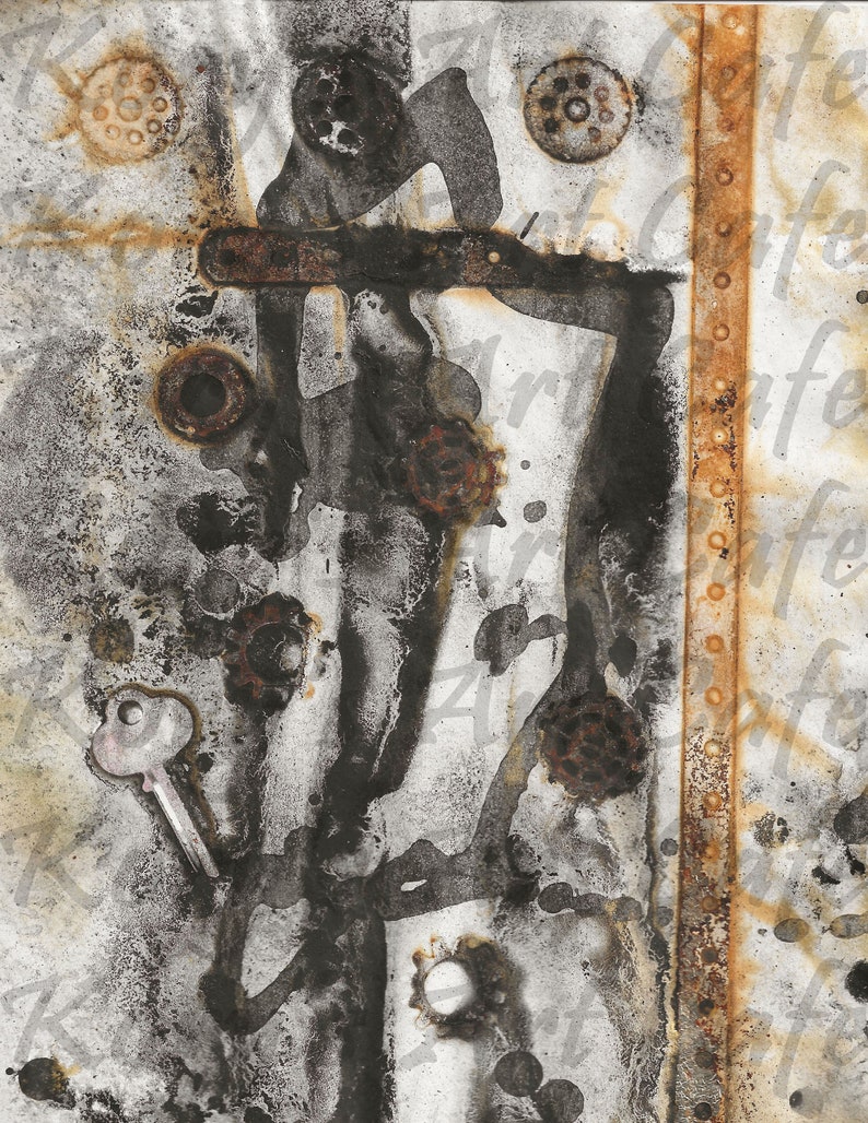 Rusted Grunge Digital Paper Kit 14 - 8.5 x 11" Pages. Instant Download 2 Zip Files JPEG FORMAT image 7