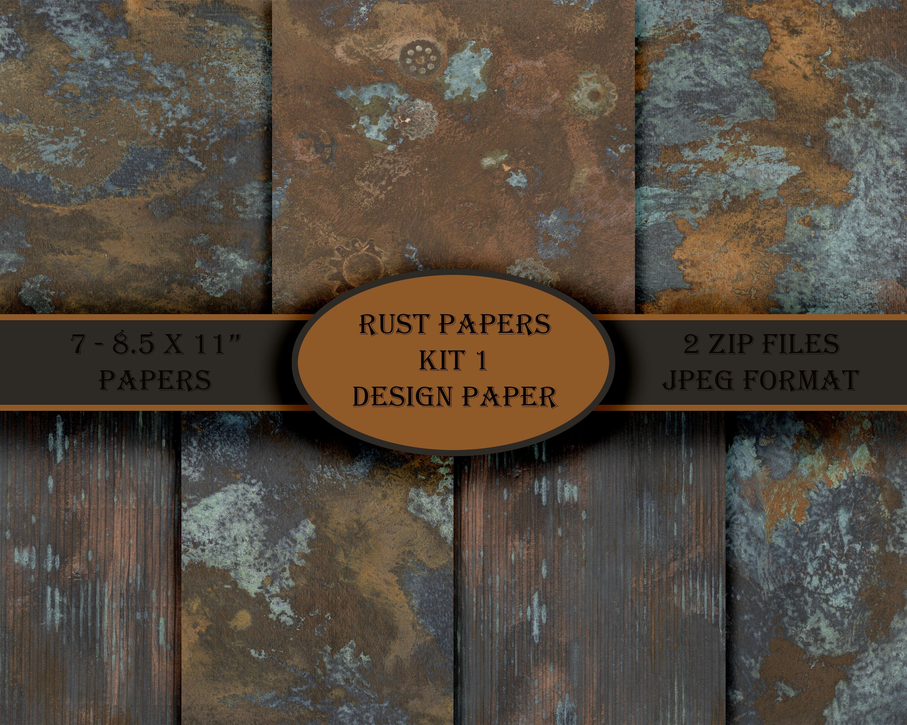 Buy Rust Papers Kit 1 Designer Paper. Kit Includes 7 8.5 X Online in India Etsy