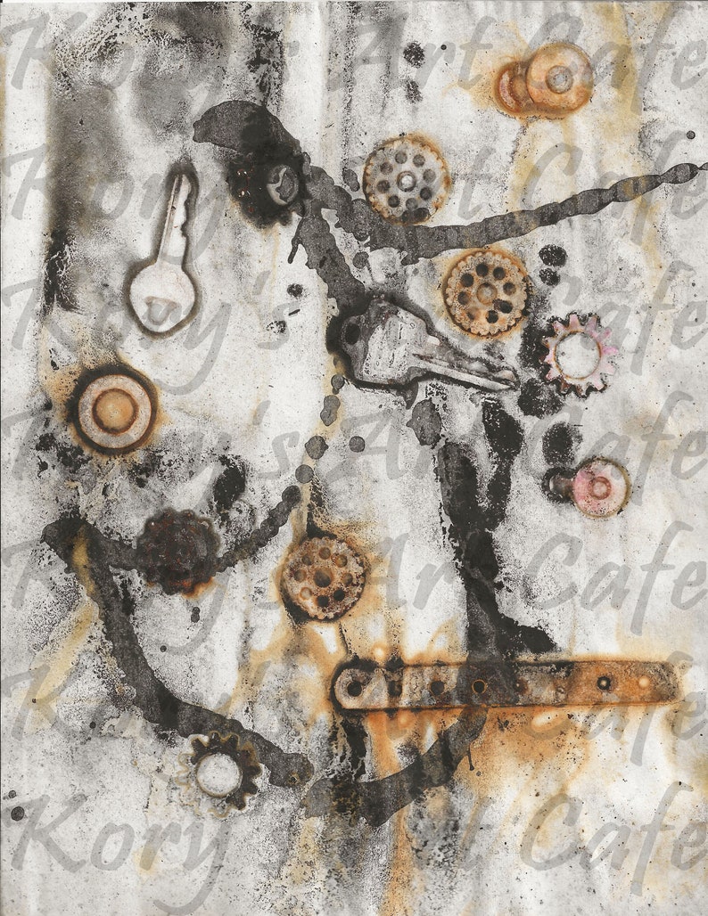 Rusted Grunge Digital Paper Kit 14 - 8.5 x 11" Pages. Instant Download 2 Zip Files JPEG FORMAT image 6