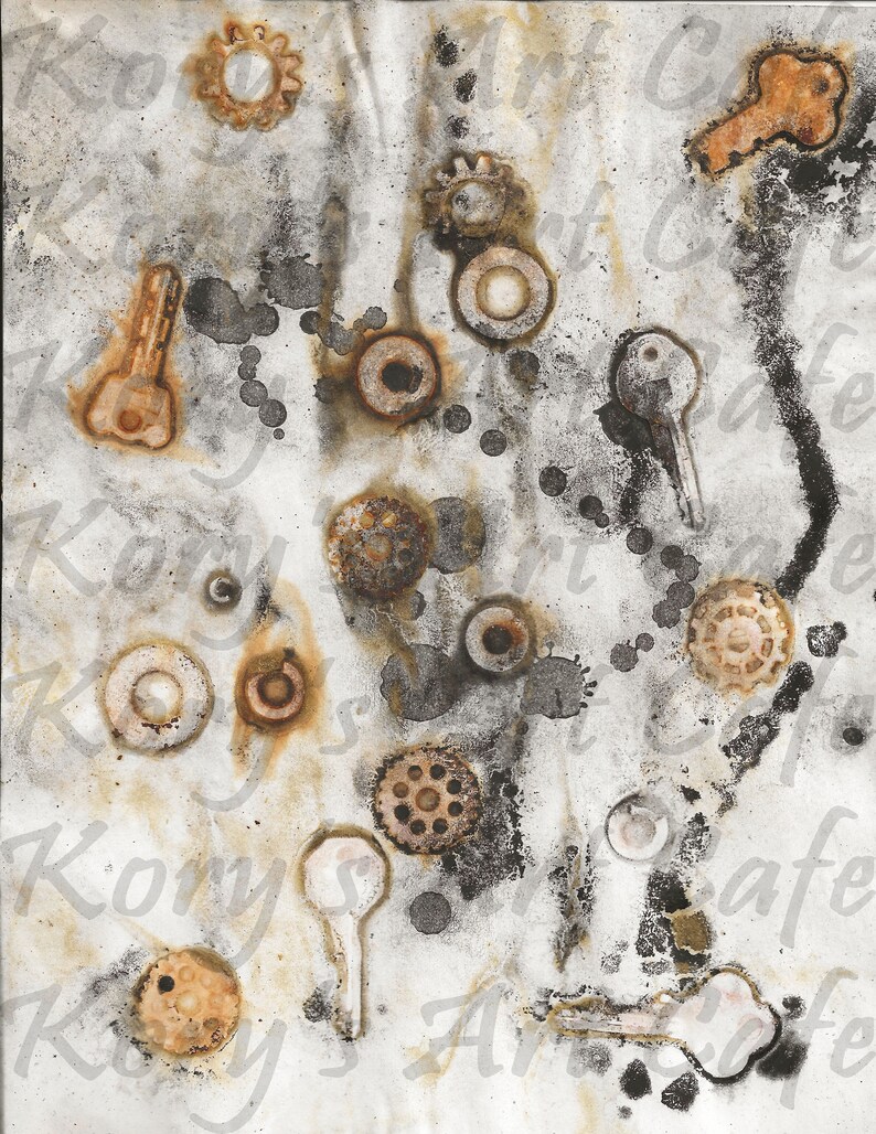 Rusted Grunge Digital Paper Kit 14 - 8.5 x 11" Pages. Instant Download 2 Zip Files JPEG FORMAT image 5