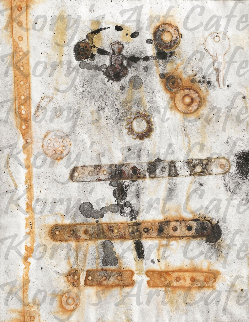 Rusted Grunge Digital Paper Kit 14 - 8.5 x 11" Pages. Instant Download 2 Zip Files JPEG FORMAT image 2