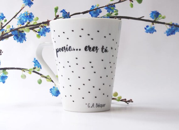 Romantic mug | Poetry mug | Bécquer | Poetry… is you | | Gift for Her | Gift for Him| Mug with sayings | Porcelain mug |  Poetry lover