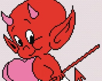 Hot Stuff Valentine PDF Cross Stitch Pattern
