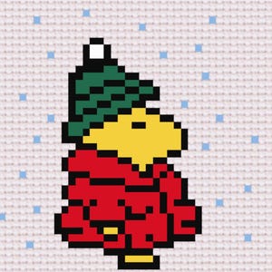 Woodstock Puffy Jacket Ornament Cross Stitch PDF Pattern