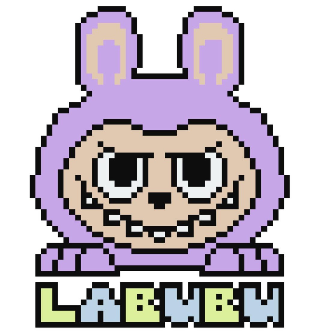 紫色のLaBubuクロスステッチパターンPDF - Etsy 日本