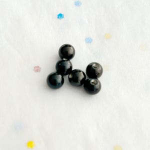 ACIER CHIRURGICAL • 6 boules - Boules noires - Barre d'haltères 14 g - Balle seule