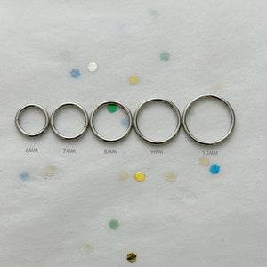 ACIER CHIRURGICAL • 20 g, 18 g, 16 g, cerceau cliquable • Septum en argent Septum Helix Cartilage