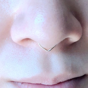 20g 18g Fake Triangle Septum Ring.