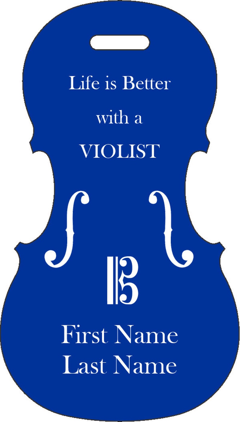 Instrument Case Tag Personalized Viola Etsy