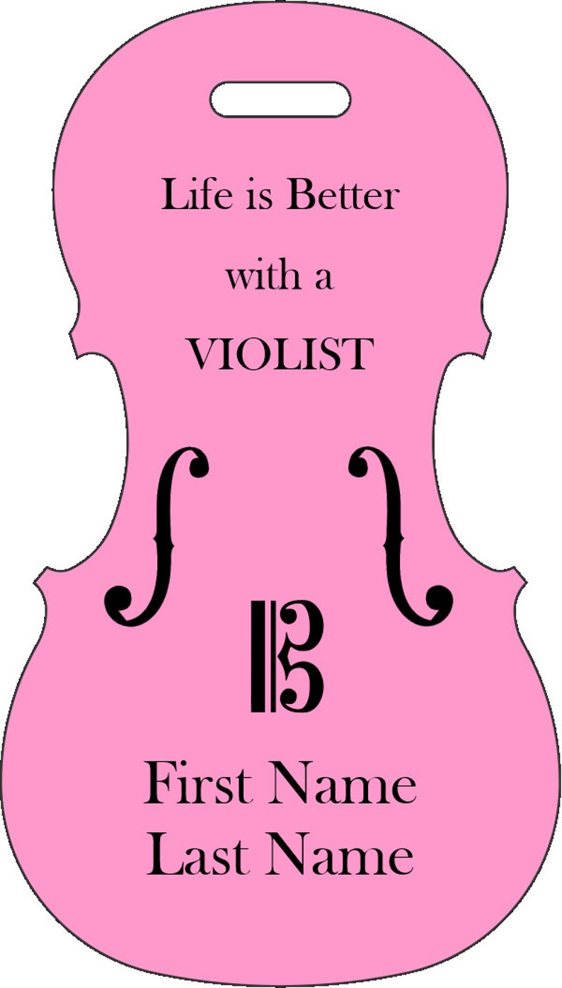 Instrument Case Tag Personalized Viola Etsy
