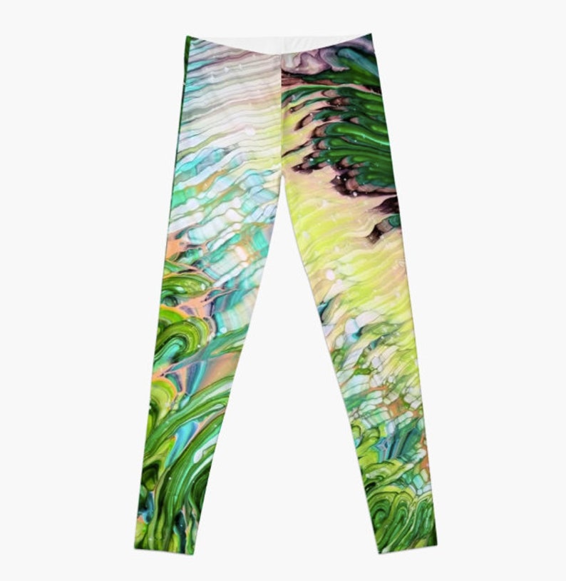 Yoga Pants Leggings Wearable Art Etsy