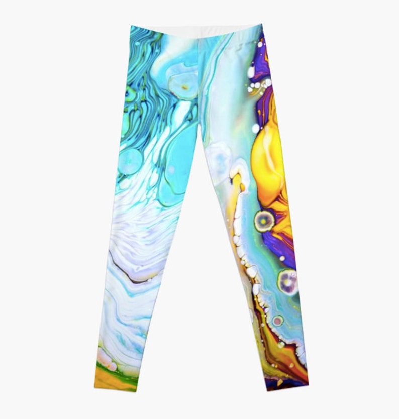 Yoga Pants Leggings Wearable Art Etsy