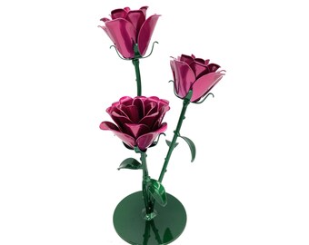 Aluma Flowers Handmade Aluminum Sunflower with Base Floral Home D/écor