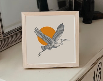 Blue Heron Print