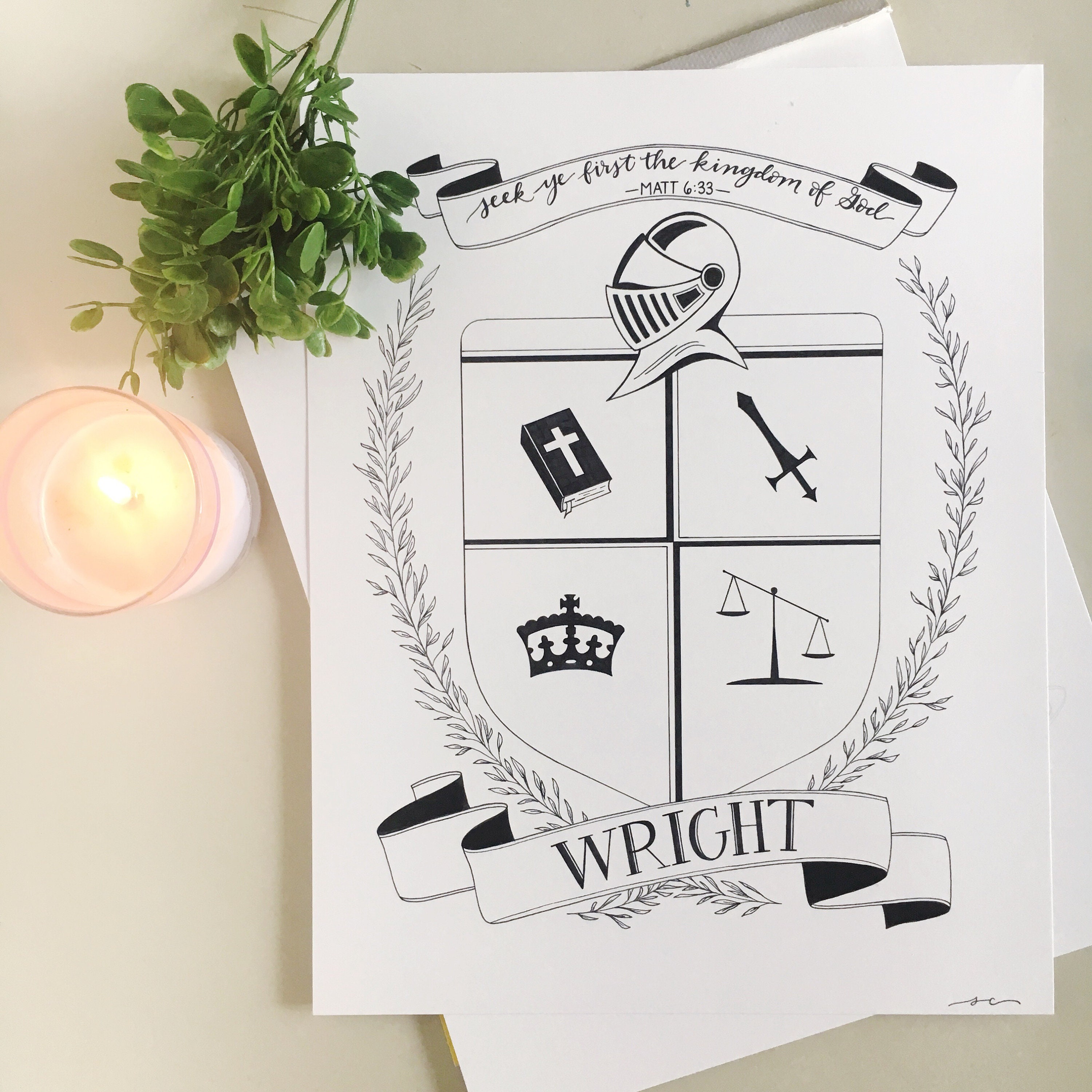 Modern Family Crest | Etsy