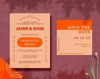 Tropical Wedding Invitation Petite Suite