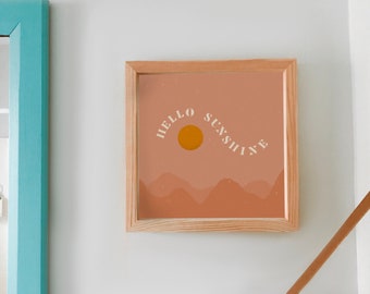 Hello Sunshine Warm Mountain Print