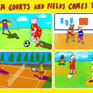 Kinder Geburtstagskarte - Sport