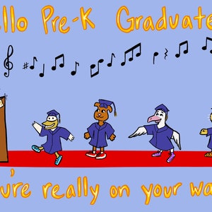 Tarjeta de graduación de preescolar