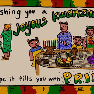 La tarjeta Kwanzaa
